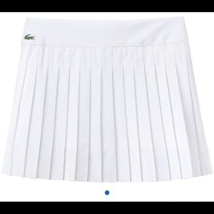 Lacoste Pleated Tennis Skirt White